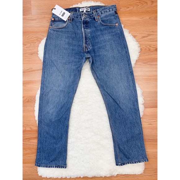 NWT Re/Done Levi’s High Rise Crop Jeans - Picture 2 of 7